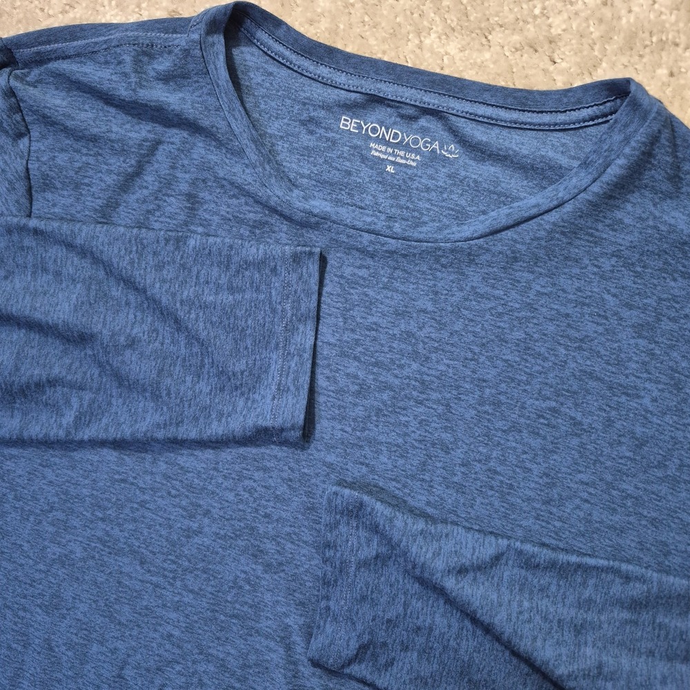 Beyond Yoga Always Beyond Crewneck T Shirt Blue XL Comfort Stretch Gym